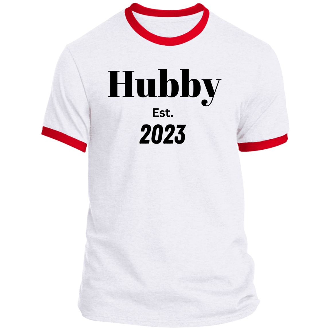 Hubby Est. 2023 Ringer Tee | New Husband T-Shirt | Gift for Husband | Just Married Shirt |