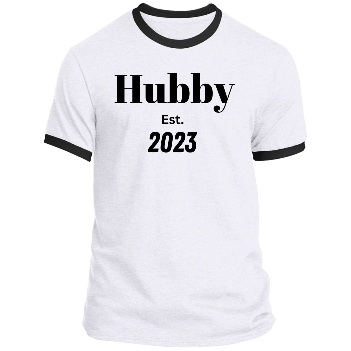 Hubby Est. 2023 Ringer Tee | New Husband T-Shirt | Gift for Husband | Just Married Shirt |