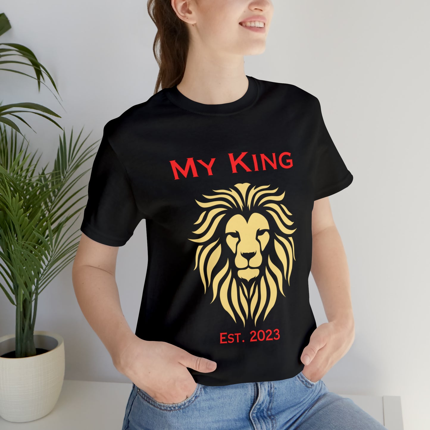 Father's Day Gift | My King Est. 2023 | New Bride Gift | Unisex Jersey Short Sleeve Tee | Gifts That I Love