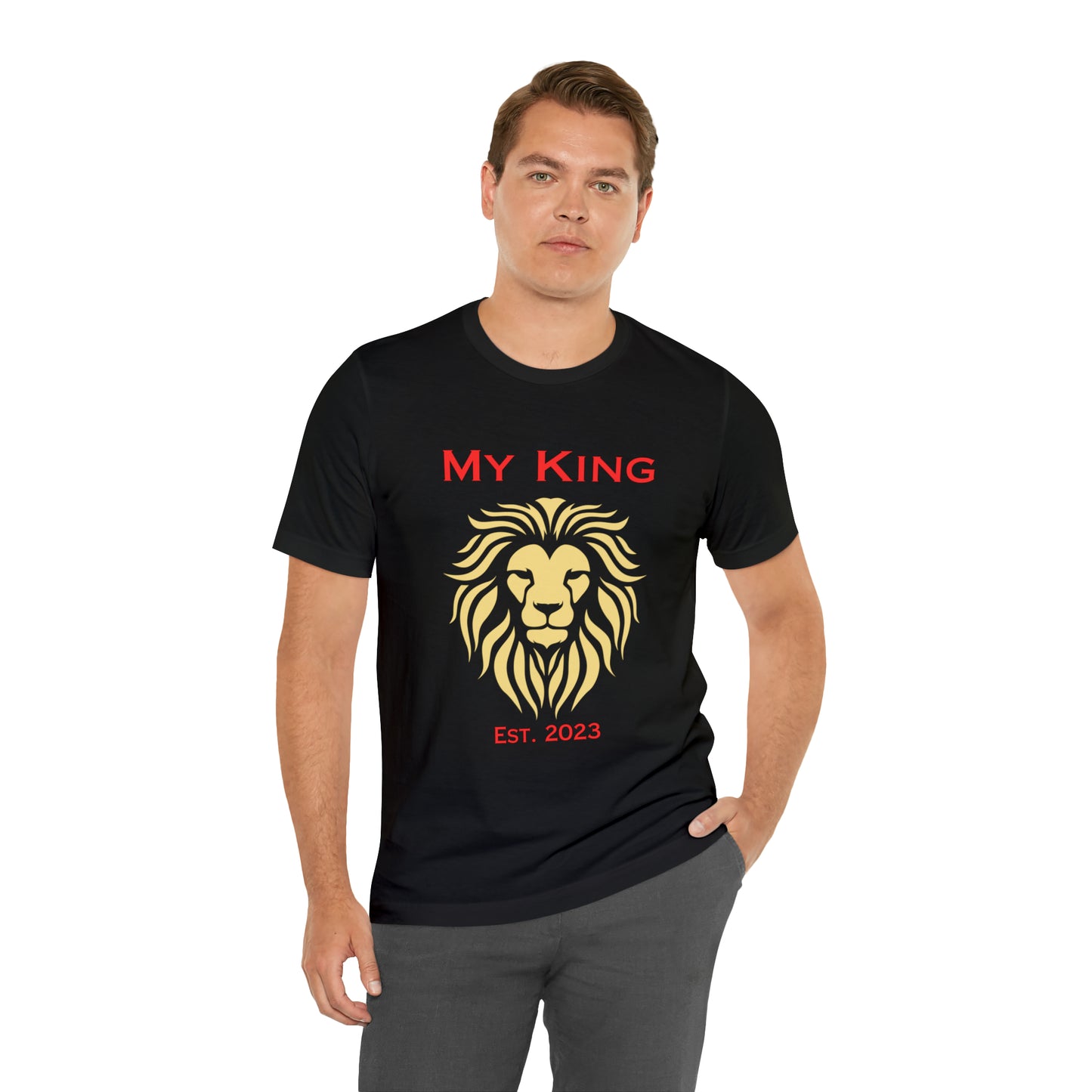 Father's Day Gift | My King Est. 2023 | New Bride Gift | Unisex Jersey Short Sleeve Tee | Gifts That I Love