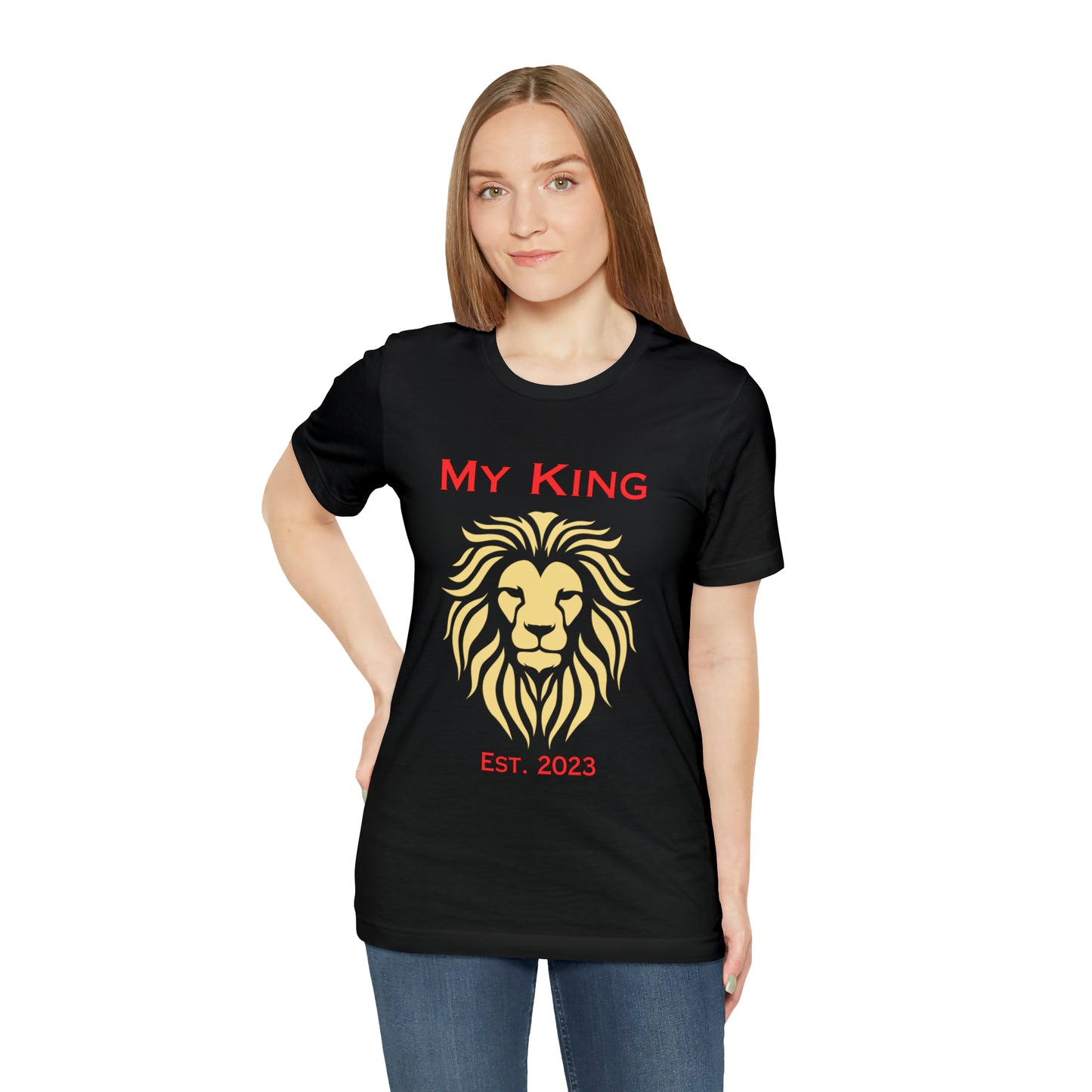 Father's Day Gift | My King Est. 2023 | New Bride Gift | Unisex Jersey Short Sleeve Tee | Gifts That I Love