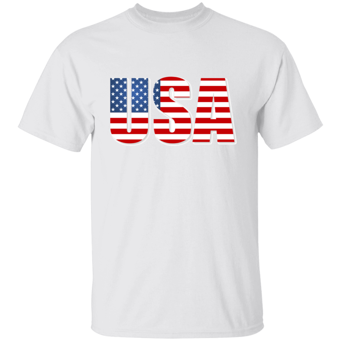 Mens T-Shirt | USA in Flag Letters