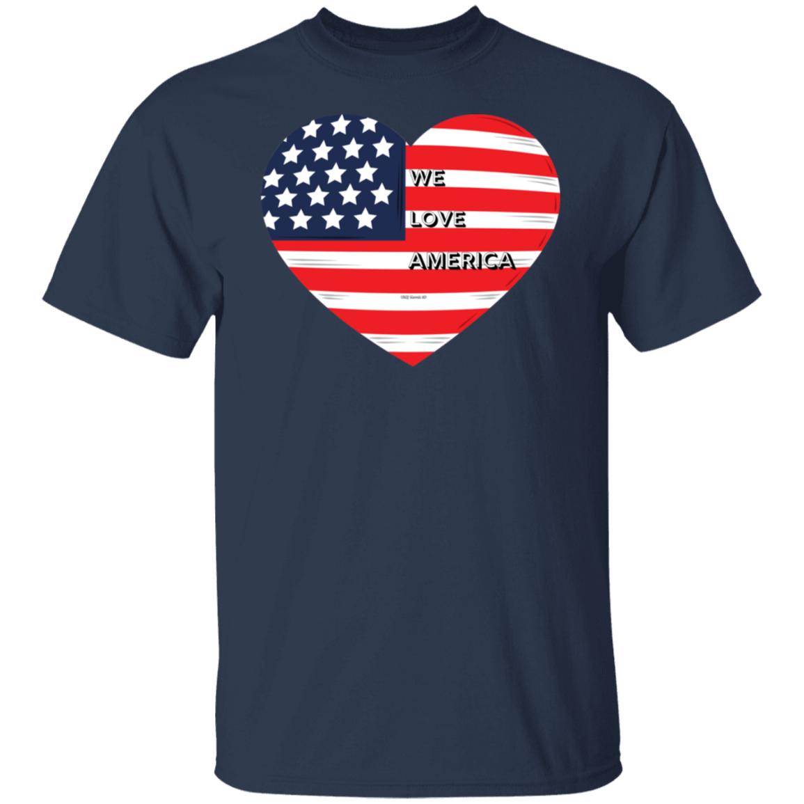 Mens T-Shirt Heart | We Love America Heart
