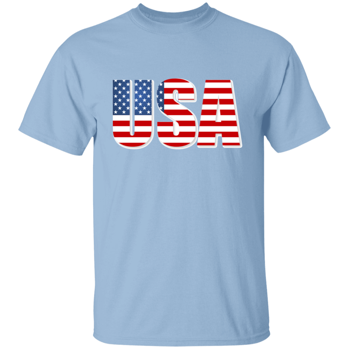 Mens T-Shirt | USA in Flag Letters