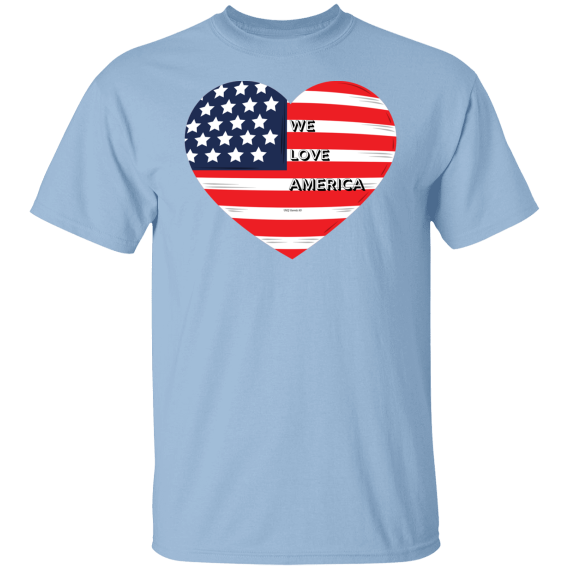 Mens T-Shirt Heart | We Love America Heart