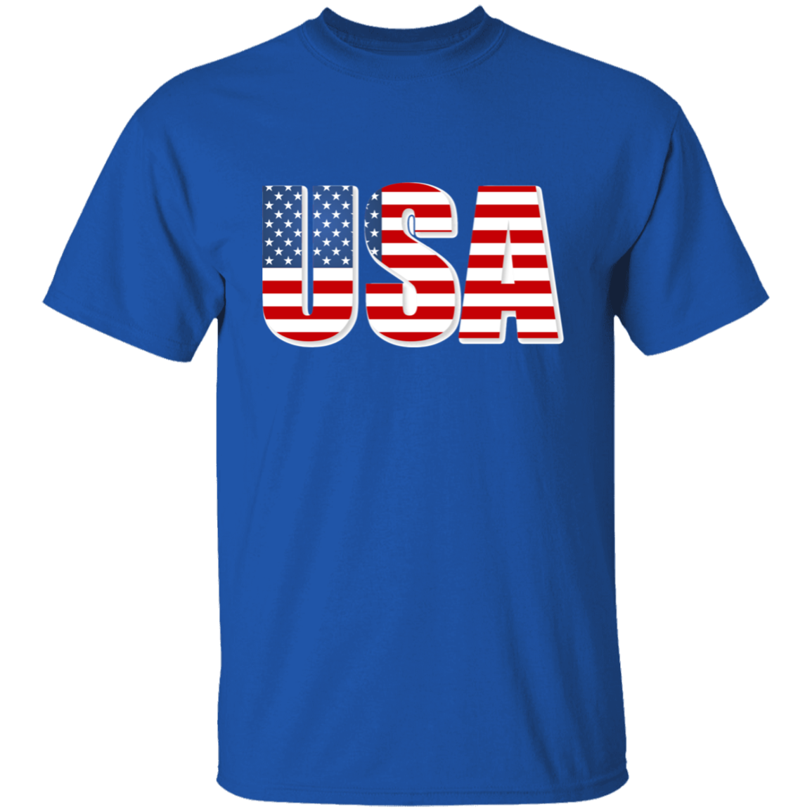 Mens T-Shirt | USA in Flag Letters