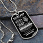 TO MY SON | NEVER FORGET THAT I LOVE YOU (from Dad) | DOG TAG NECKLACE