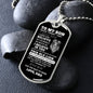 TO MY SON | NEVER FORGET THAT I LOVE YOU (from Dad) | DOG TAG NECKLACE