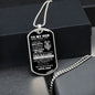 TO MY SON | NEVER FORGET THAT I LOVE YOU (from Dad) | DOG TAG NECKLACE