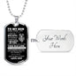 TO MY SON | NEVER FORGET THAT I LOVE YOU (from Dad) | DOG TAG NECKLACE
