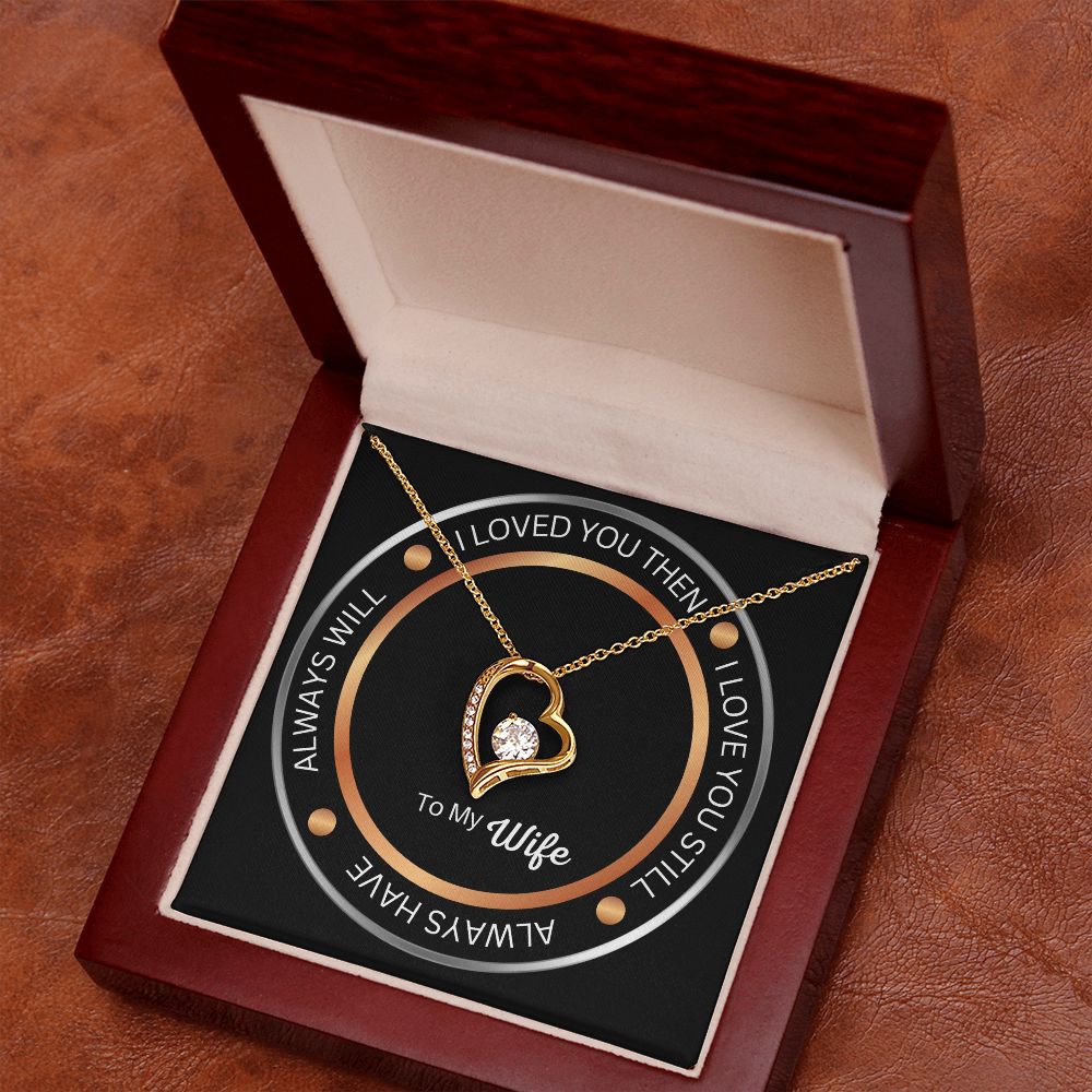 I Love You To My Wife | I Love You Then Heart Necklace | Gifts That I Love | Message Necklace