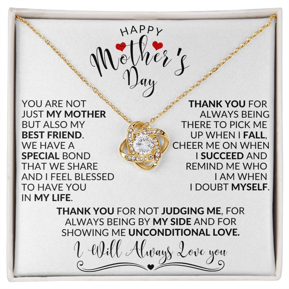 HAPPY MOTHER'S DAY | YOU ARE NOT JUST MY MOTHER | LOVE KNOT NECKLACE | GIFTS THAT I LOVE