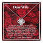 DEAR WIFE, YOU ARE THE ROSE IN MY LIFE; NECKLACE GIFT FOR WIFE