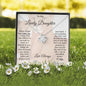 TO MY LOVELY DAUGHTER | NEVER FORGET | LOVE KNOT NECKLACE