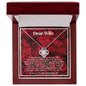 DEAR WIFE, YOU ARE THE ROSE IN MY LIFE; NECKLACE GIFT FOR WIFE
