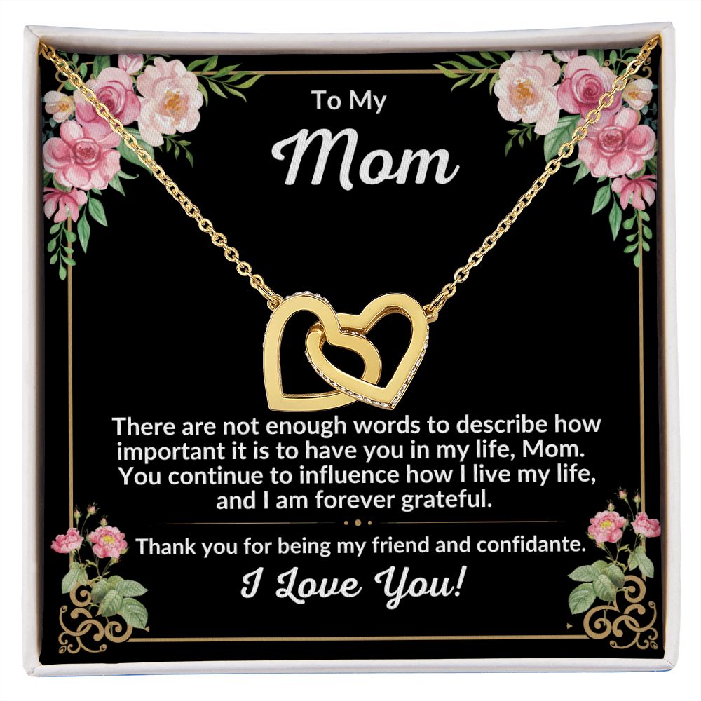 To My Mom Necklace Gift | Interlocking Hearts Necklace | Mother's Day Gift Necklace | Gifts That I Love