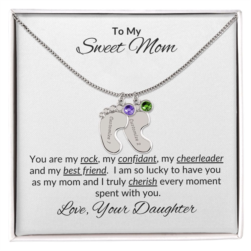 Mother's Day Gift | To My Sweet Mom | Personalized Necklace | Gifts That I Love