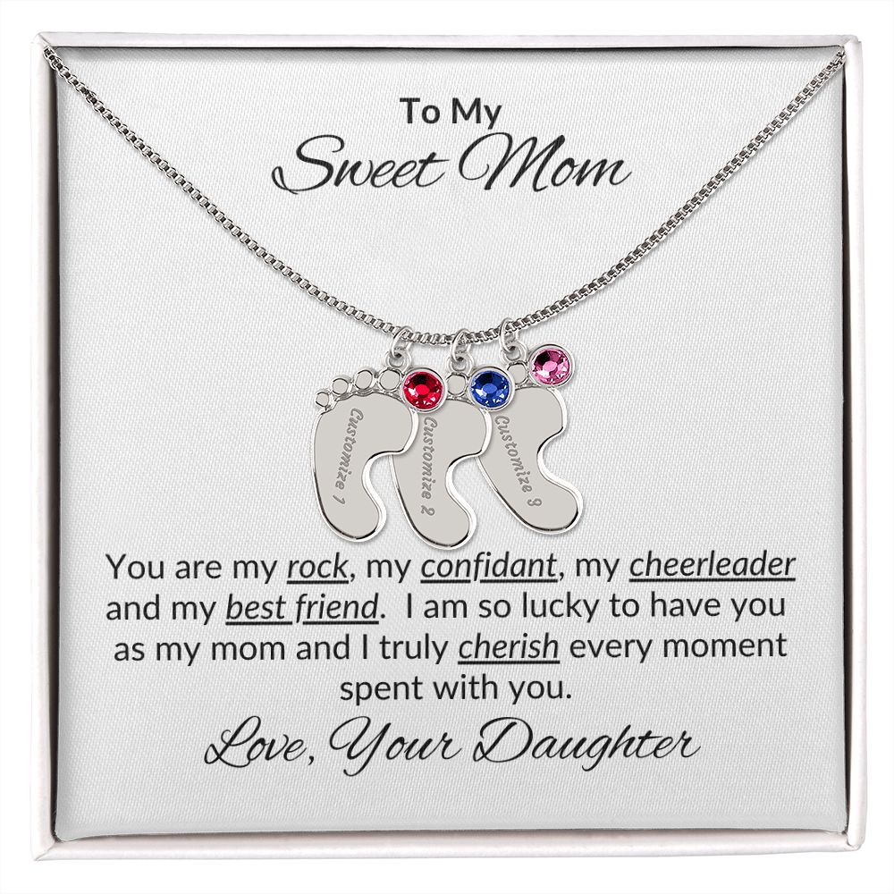 Mother's Day Gift | To My Sweet Mom | Personalized Necklace | Gifts That I Love