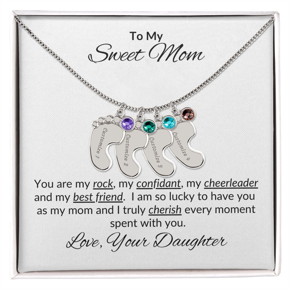 Mother's Day Gift | To My Sweet Mom | Personalized Necklace | Gifts That I Love
