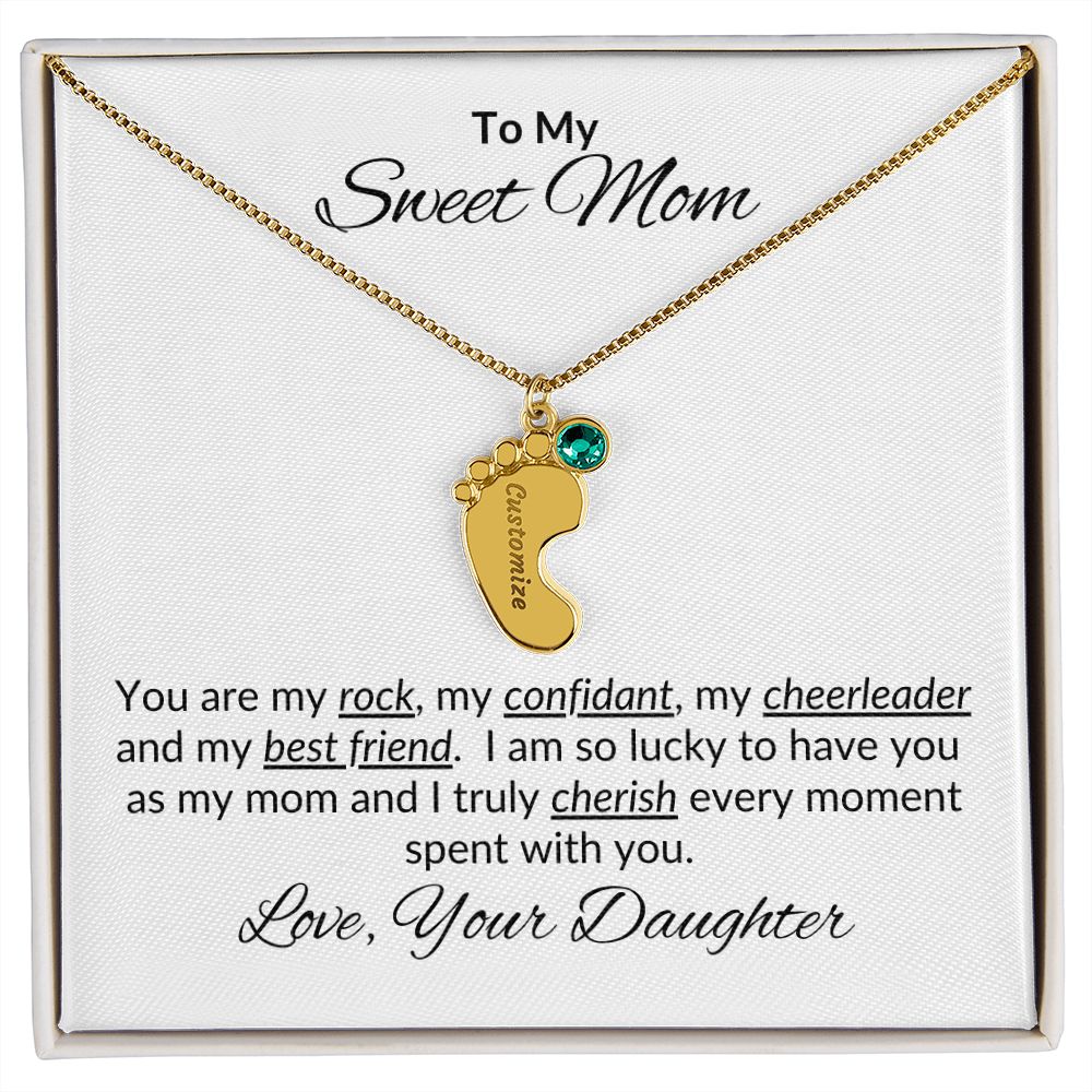 Mother's Day Gift | To My Sweet Mom | Personalized Necklace | Gifts That I Love