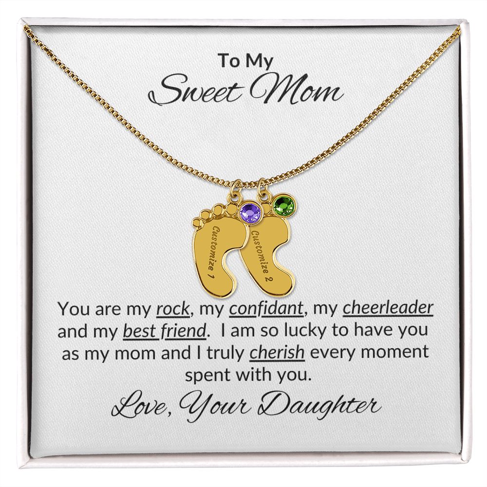 Mother's Day Gift | To My Sweet Mom | Personalized Necklace | Gifts That I Love