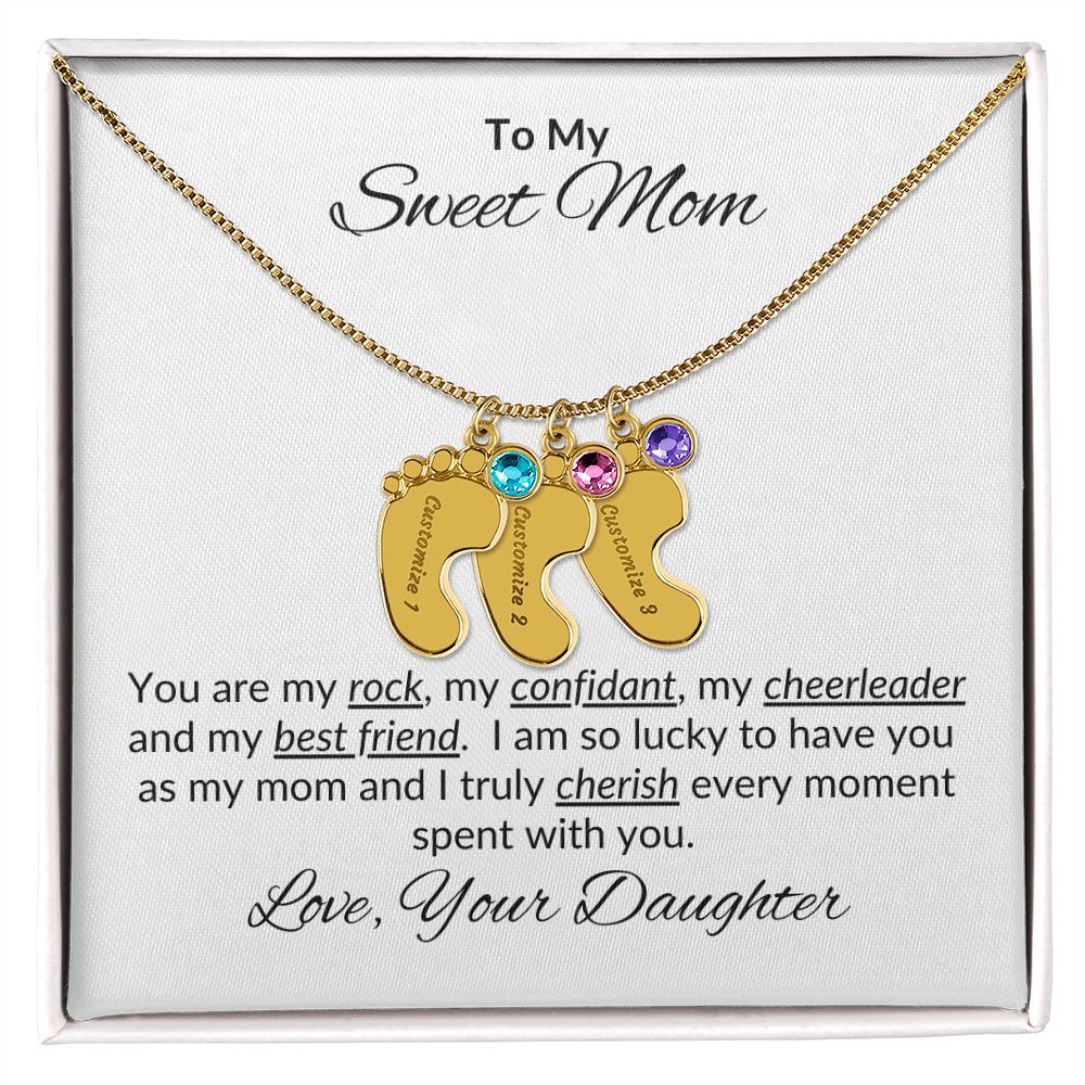 Mother's Day Gift | To My Sweet Mom | Personalized Necklace | Gifts That I Love