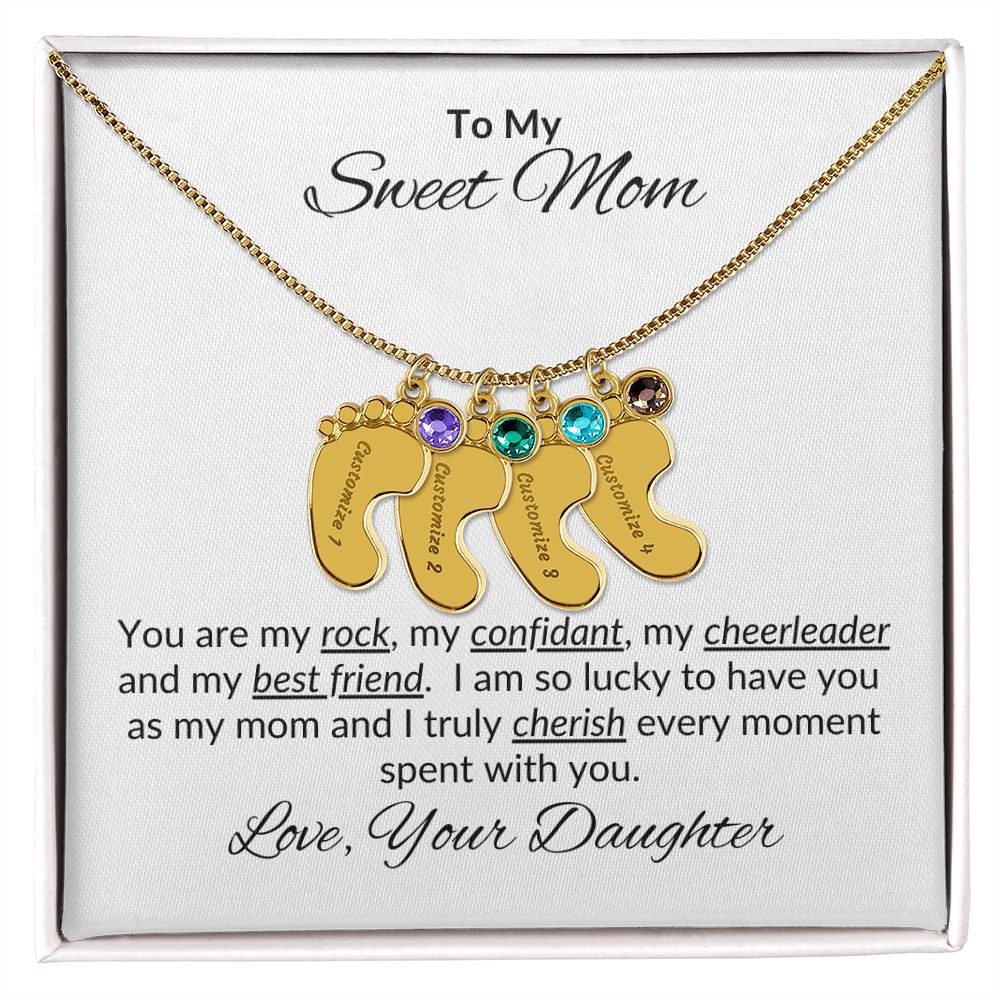 Mother's Day Gift | To My Sweet Mom | Personalized Necklace | Gifts That I Love