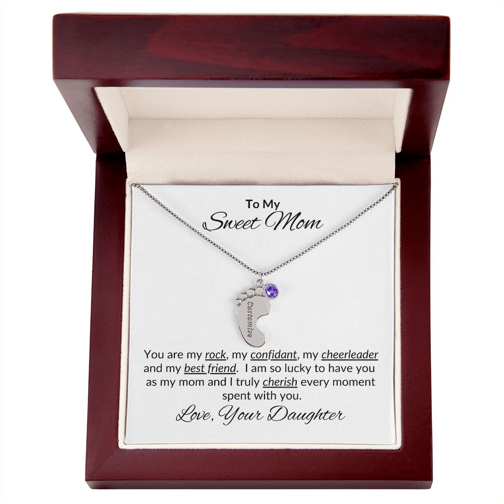 Mother's Day Gift | To My Sweet Mom | Personalized Necklace | Gifts That I Love