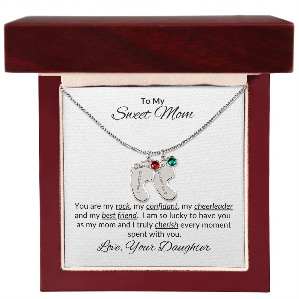 Mother's Day Gift | To My Sweet Mom | Personalized Necklace | Gifts That I Love