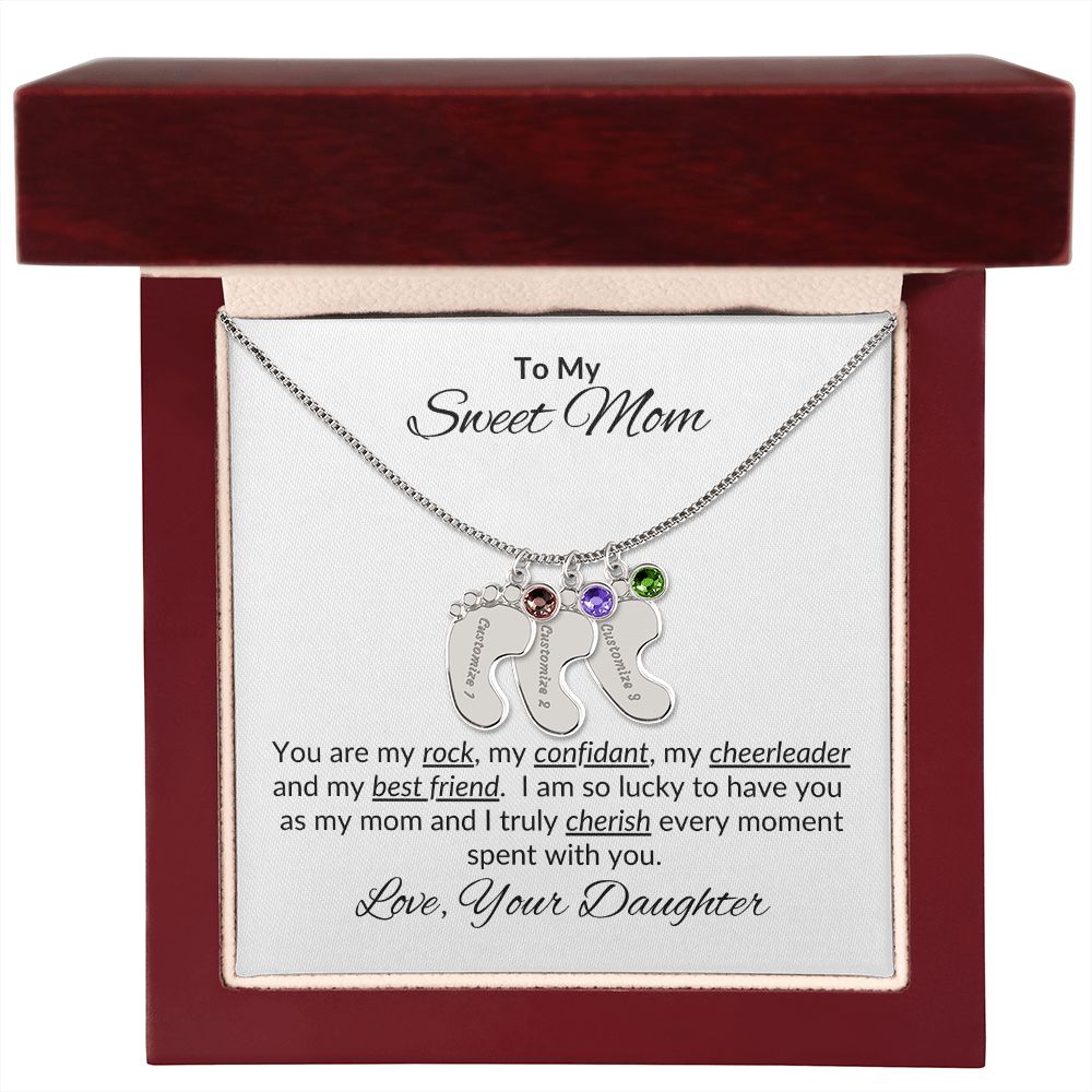 Mother's Day Gift | To My Sweet Mom | Personalized Necklace | Gifts That I Love