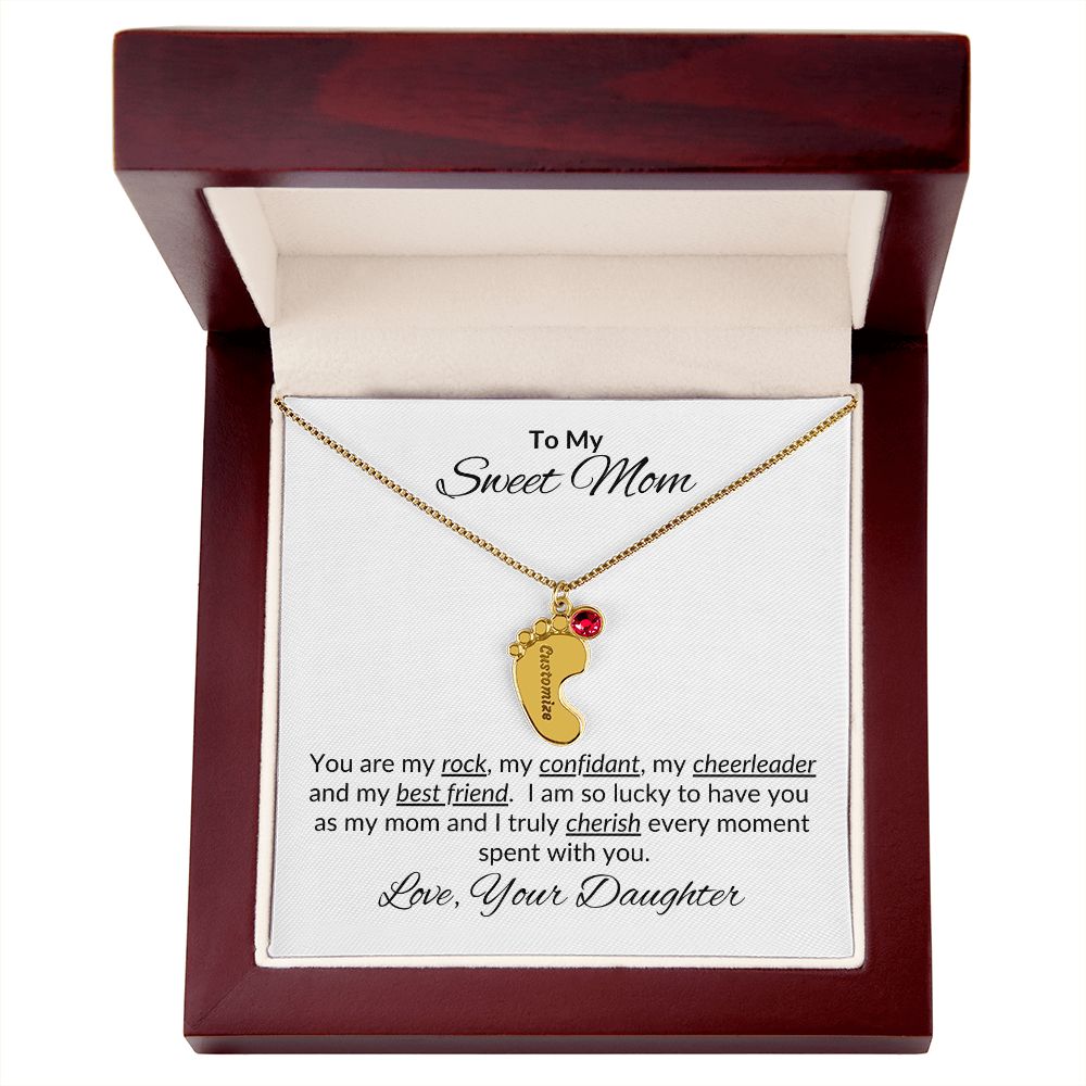 Mother's Day Gift | To My Sweet Mom | Personalized Necklace | Gifts That I Love