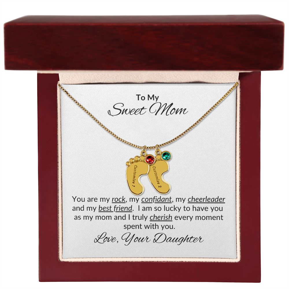 Mother's Day Gift | To My Sweet Mom | Personalized Necklace | Gifts That I Love