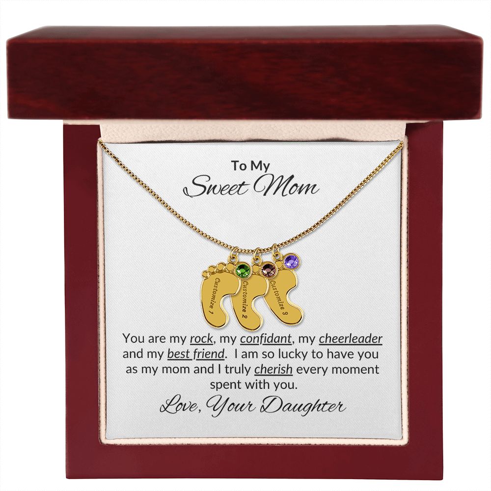 Mother's Day Gift | To My Sweet Mom | Personalized Necklace | Gifts That I Love