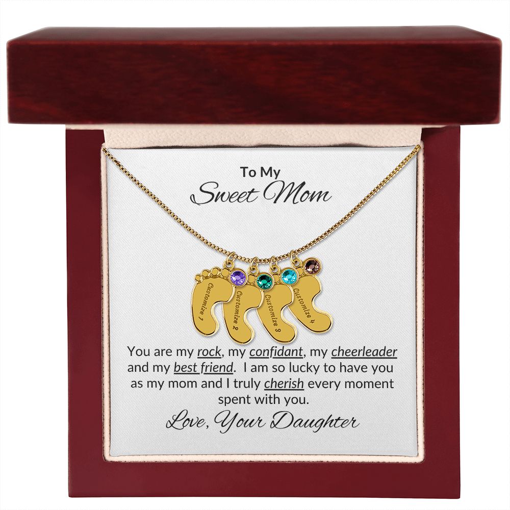 Mother's Day Gift | To My Sweet Mom | Personalized Necklace | Gifts That I Love