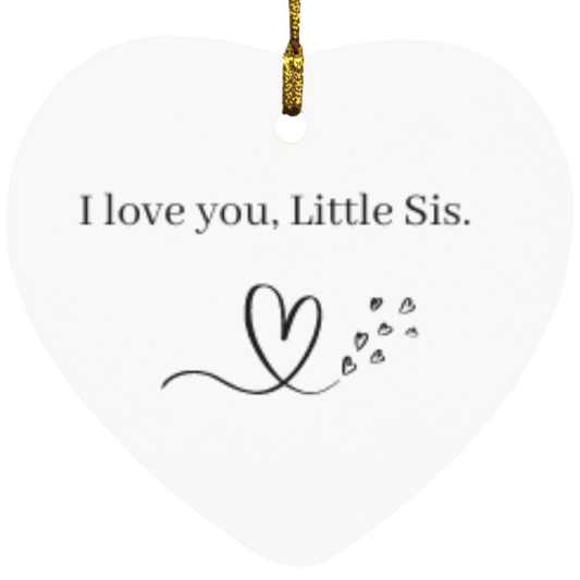 LITTLE SIS HEART ORNAMENT