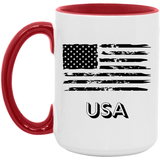 USA Distressed Flag 15OZ 15oz. Accent Mug