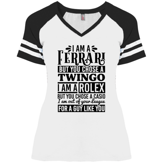 I Am A Ferrari | Ladies' Game V-Neck T-Shirt | Revenge Tee Shirt