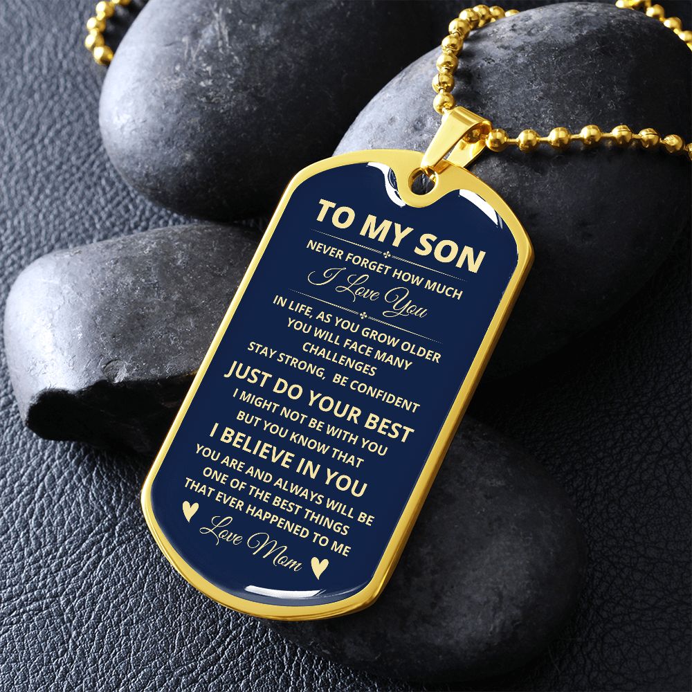 Mom to hotsell son dog tags