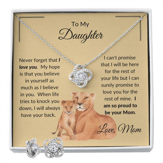 To My Daughter from Mom | Love Knot Necklace