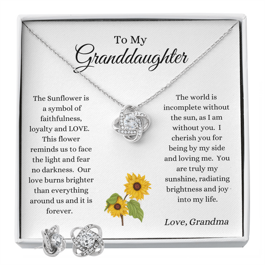 To My Granddaughter | Love Knot Necklace