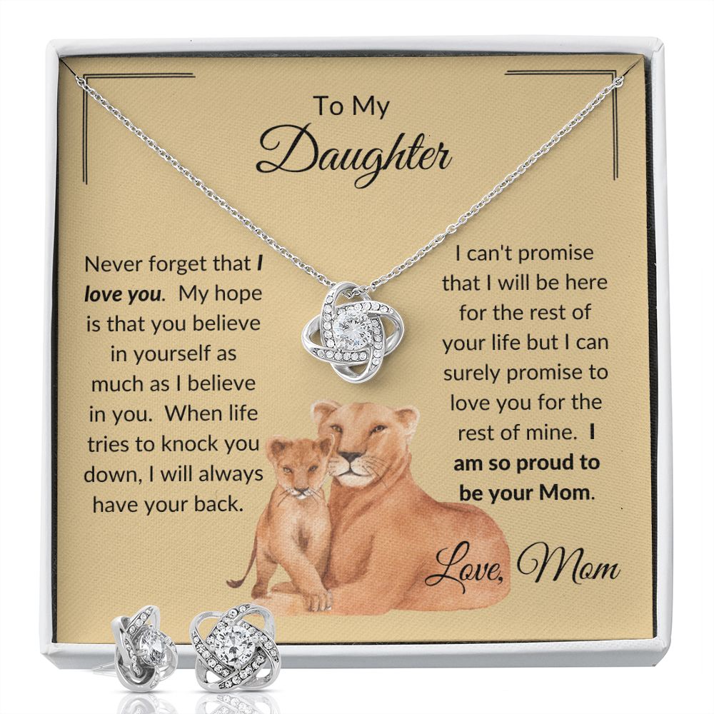 To My Daughter from Mom | Love Knot Necklace