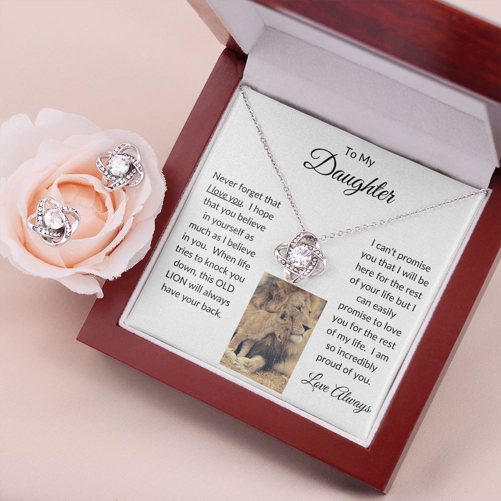 To My Daughter | Never forget that I love you | Love Knot Necklace