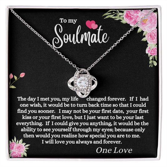 Soulmate Necklace; To My Soulmate Necklace; Valentine Day's Gift