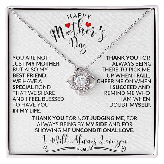 HAPPY MOTHER'S DAY | YOU ARE NOT JUST MY MOTHER | LOVE KNOT NECKLACE | GIFTS THAT I LOVE