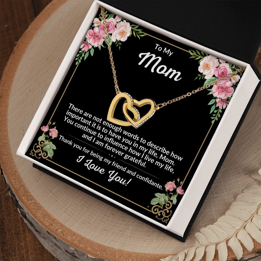 To My Mom Necklace Gift | Interlocking Hearts Necklace | Mother's Day Gift Necklace | Gifts That I Love