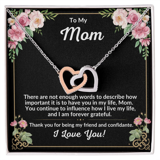To My Mom Necklace Gift | Interlocking Hearts Necklace | Mother's Day Gift Necklace | Gifts That I Love