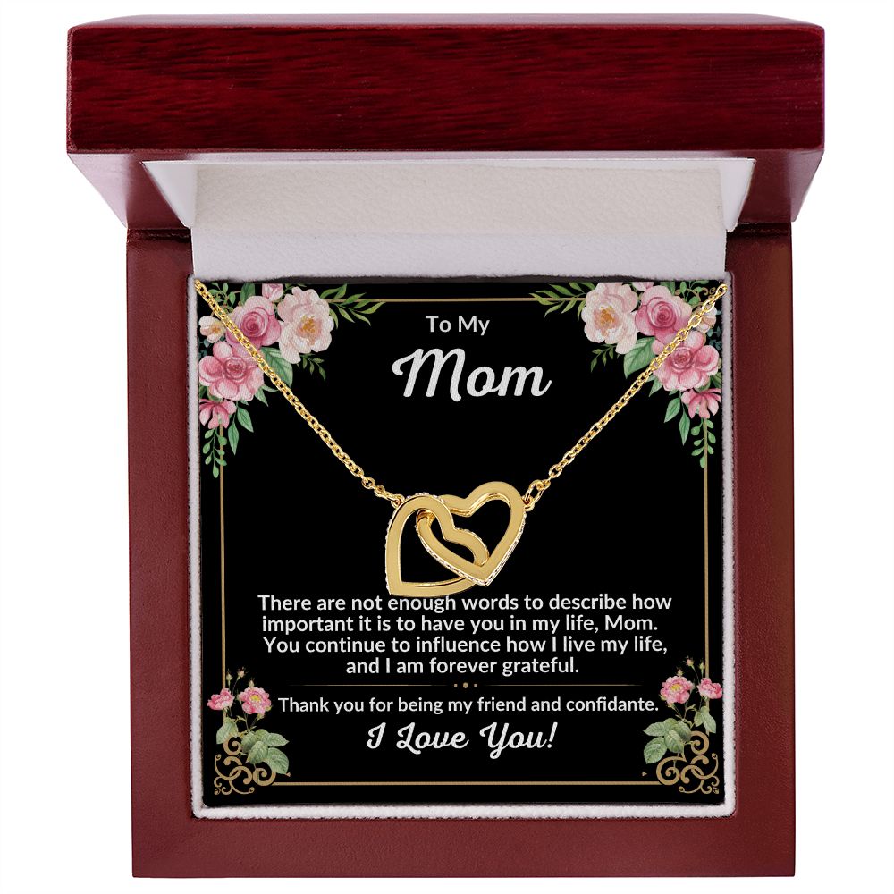 To My Mom Necklace Gift | Interlocking Hearts Necklace | Mother's Day Gift Necklace | Gifts That I Love