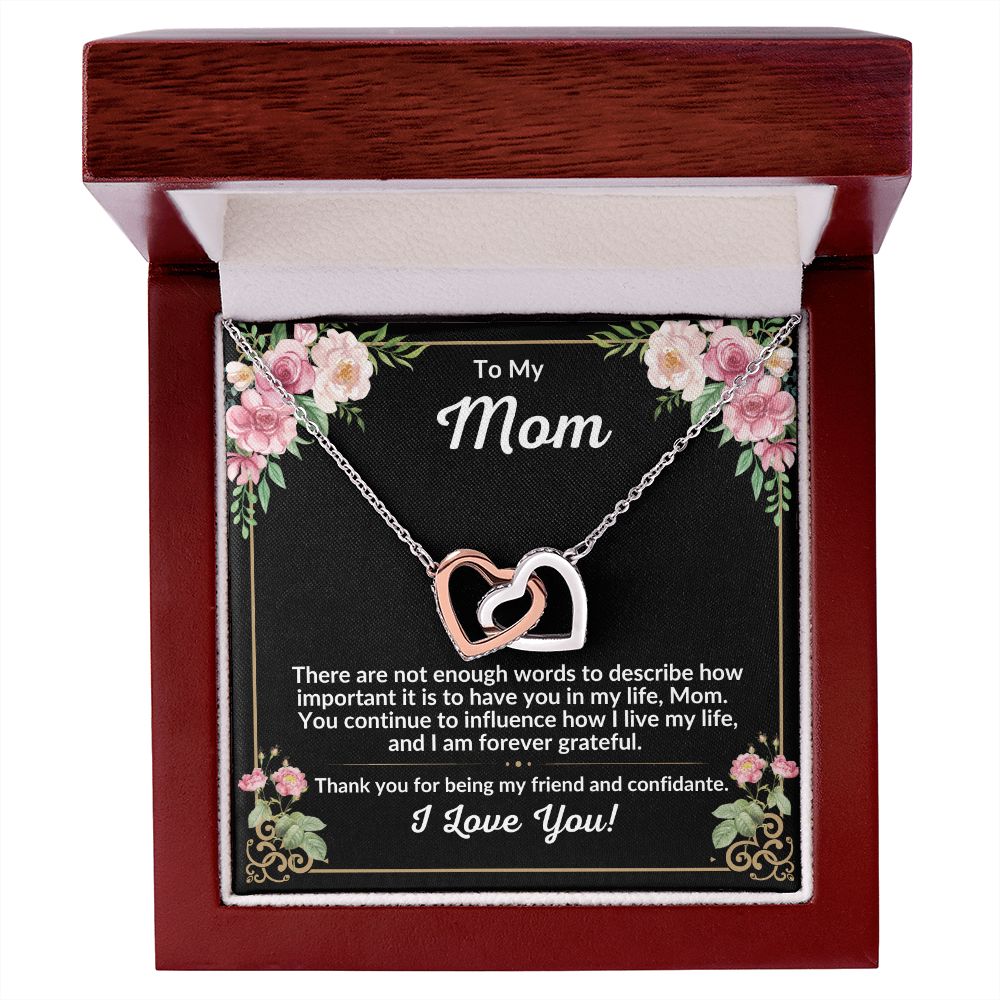 To My Mom Necklace Gift | Interlocking Hearts Necklace | Mother's Day Gift Necklace | Gifts That I Love