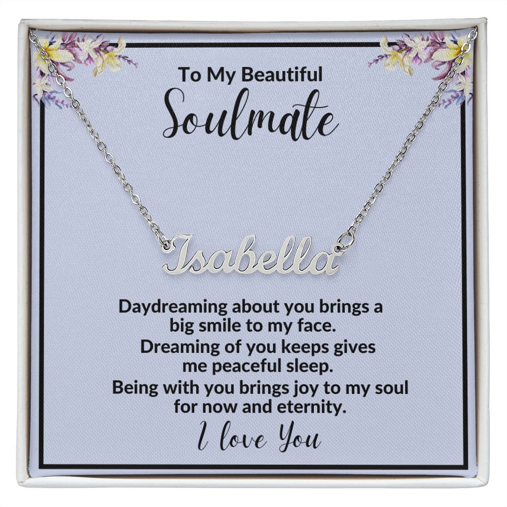 PERSONALIZED NAME NECKLACE | CUSTOM NAME NECKLACE | TO MY BEAUTIFUL SOULMATE
