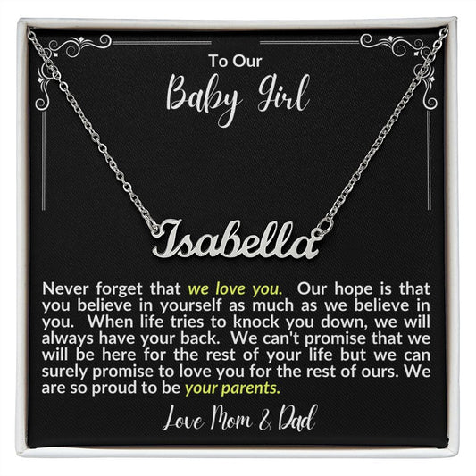 PERSONALIZED NECKLACE | CUSTOM NECKLACE | TO OUR BABY GIRL |